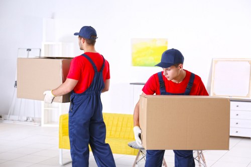 Professional removals service in Maidavale with moving boxes and furniture