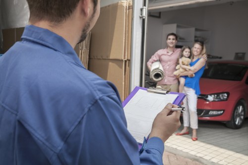 Packed moving van prepared by Maidavale removal companies