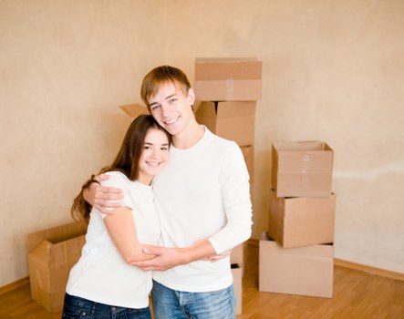 Moving van service representative reviewing a customer complaint form