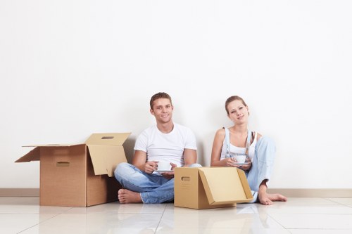 Checklist and packing materials for a move in Maida Vale