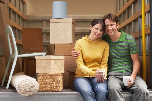 Removal team unloading furniture during a Maidavale home move