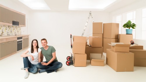 Students preparing belongings for removals in Maidavale accommodation