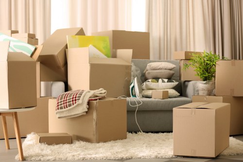 Careful packing and wrapping of fragile items for a Maidavale move