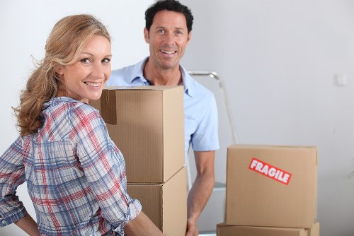Furniture and office items loaded for commercial removals near Maida Vale