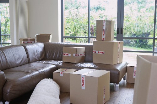 Packed boxes and furniture ready for a Maida Vale relocation