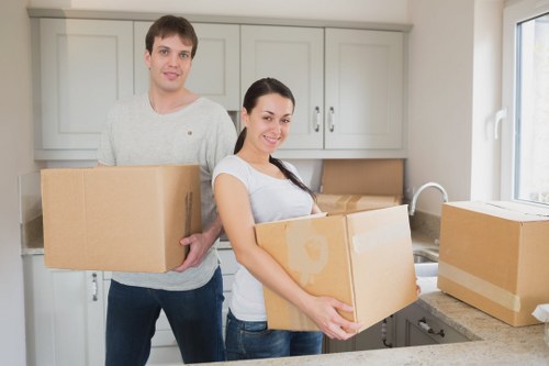 Careful loading of household items from a Maida Vale apartment